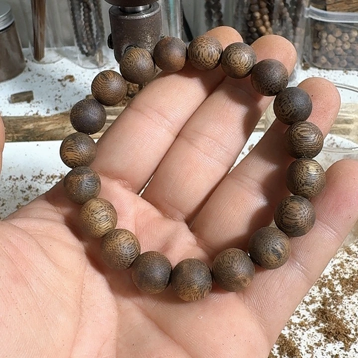 沉香碎屑沉香奇楠单圈圆珠1.1-10克➕多样性发一