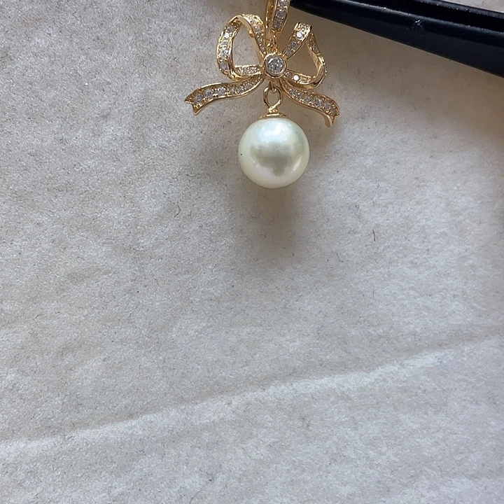 海水珍珠吊坠(不含链)银S925镶嵌