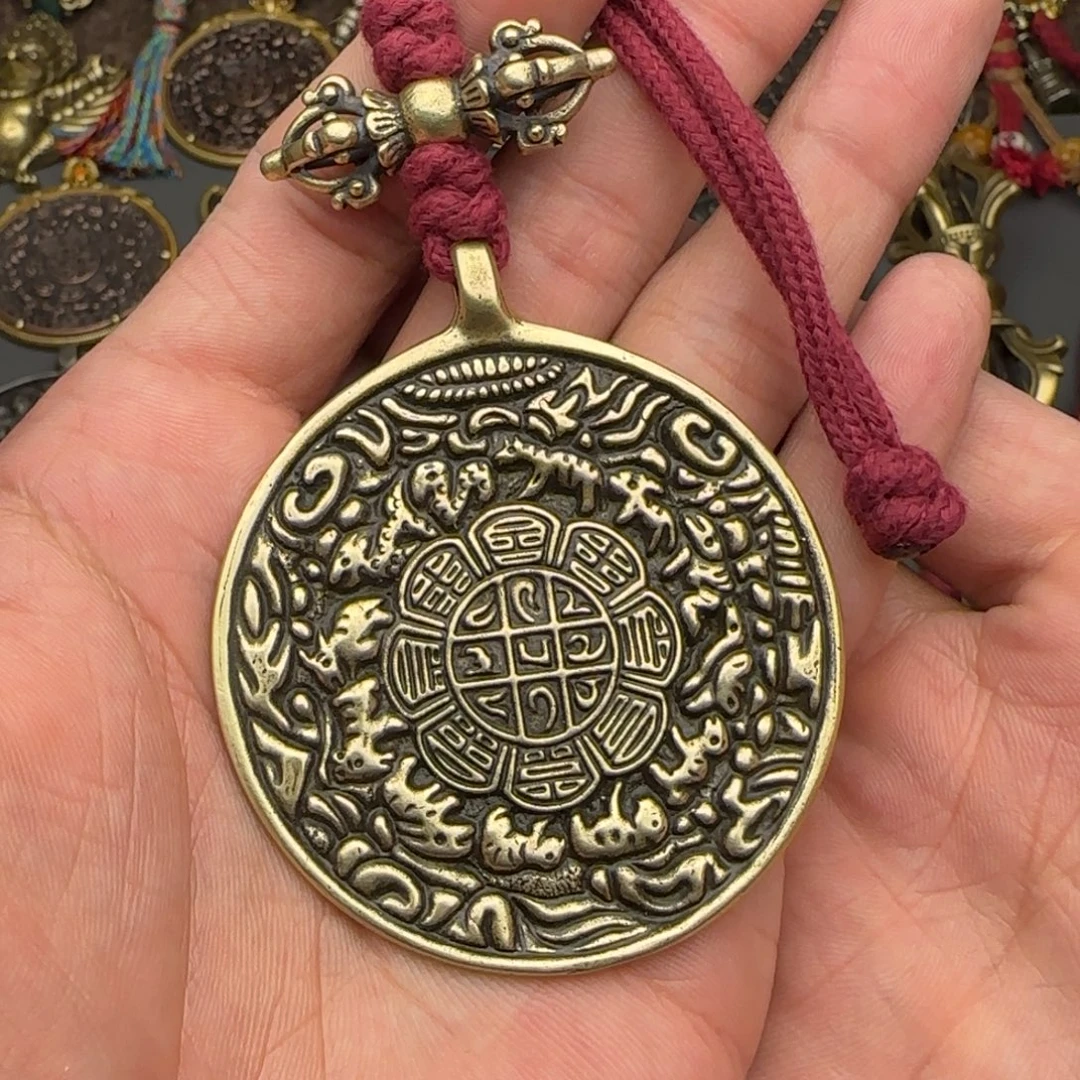 老铜九宫牌吊坠喜欢的来