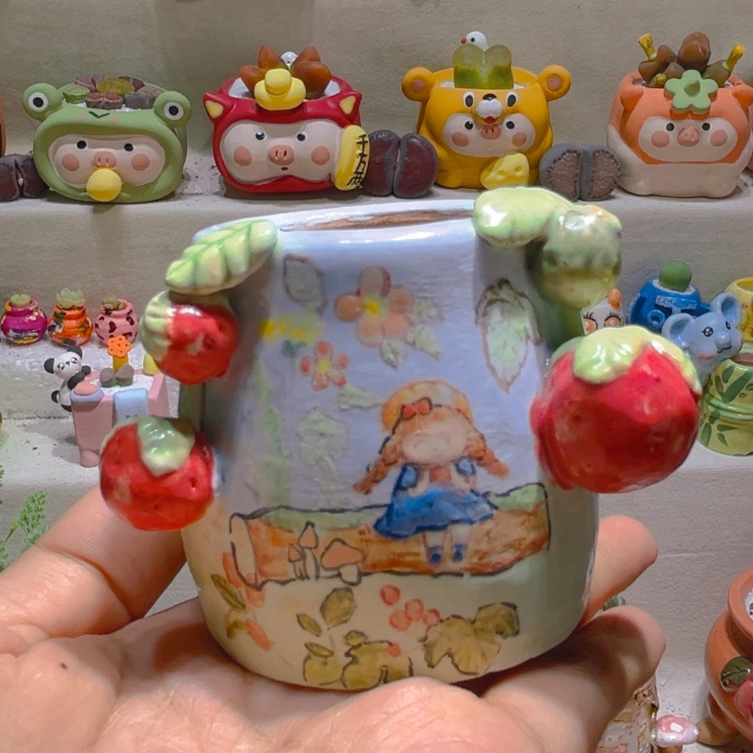 107纯手工制作重工盆盆