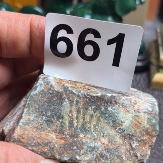 山***海老挝石精美迷彩绿