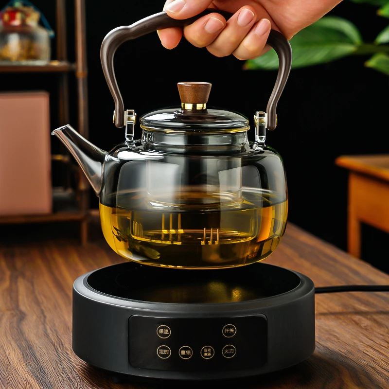 玻璃煮茶壶家用烧水壶煮茶器耐热煮茶炉套装轻奢保温电陶炉用煮水
