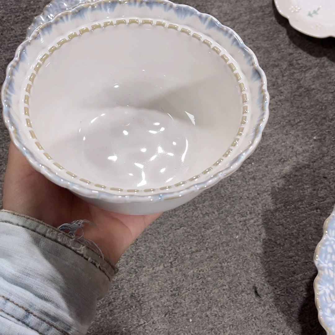 6寸烟蓝色陶瓷餐具