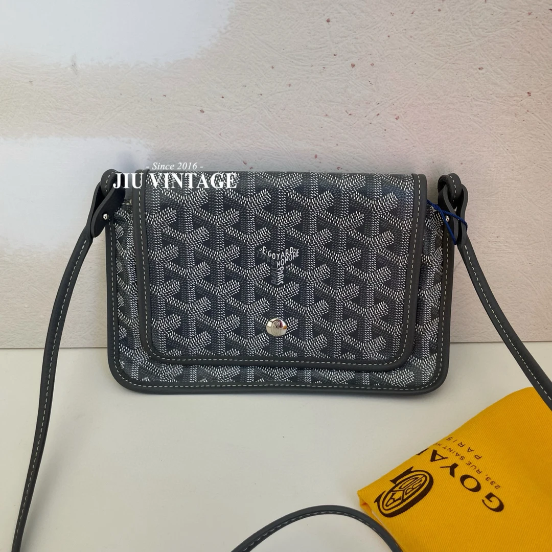 99新 Goyard 灰色信封包尘袋中检 CJM11-1003