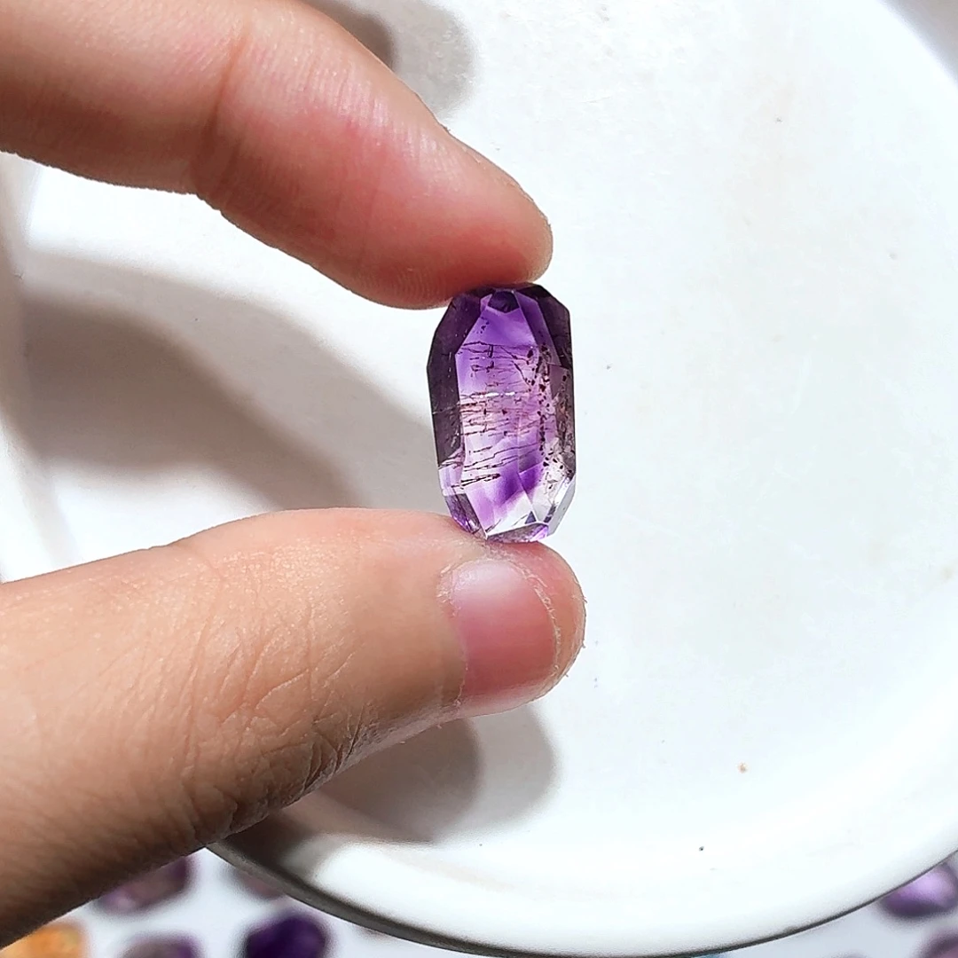 水晶未镶嵌珠宝半成品超七打孔不退换