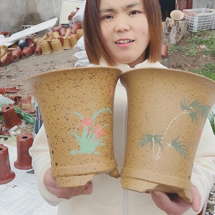 紫砂宜兴紫砂花盆花盆