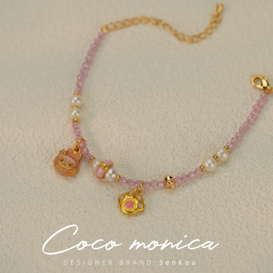 【小霞珠宝】 拉布布手链 轻奢法式小众简约温柔手作AB358