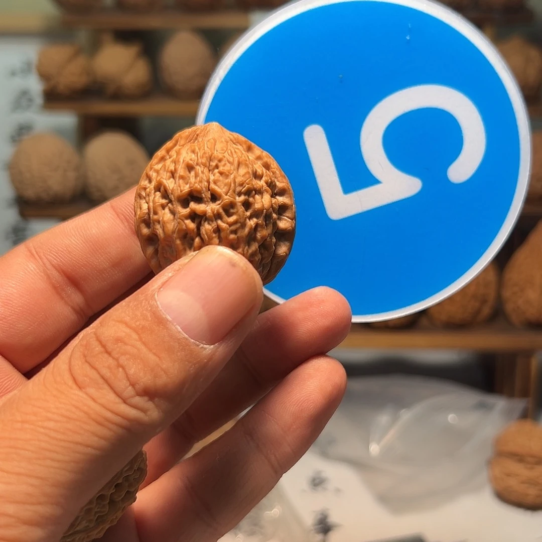 核**切文玩核桃，蓝色005号