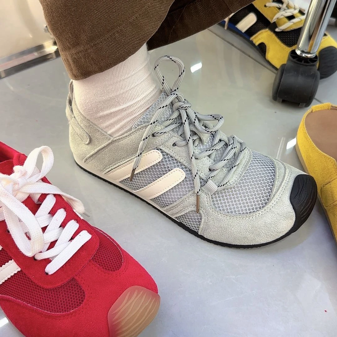 松糕鞋黄牛剖层皮革F-25灰色38