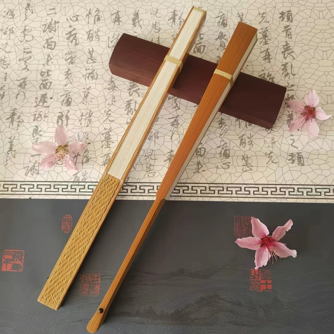 精工老川料老玉竹清风令小水滴小骨翻棱折扇9.5寸18方2.0宣纸扇面