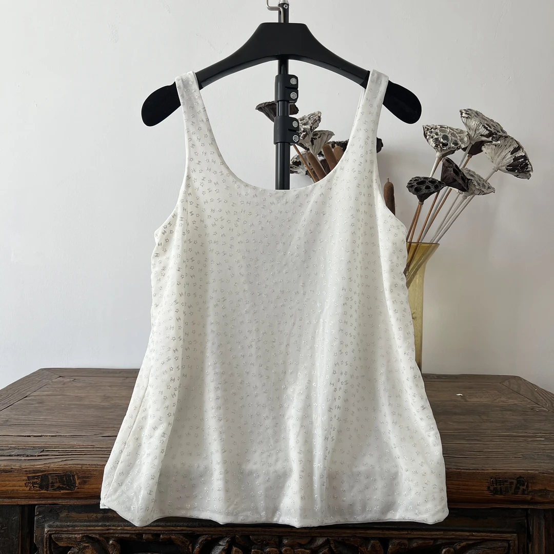 【重磅孤品】CHA*NEL·白色小香无袖夏季纯色打底气质吊带背心