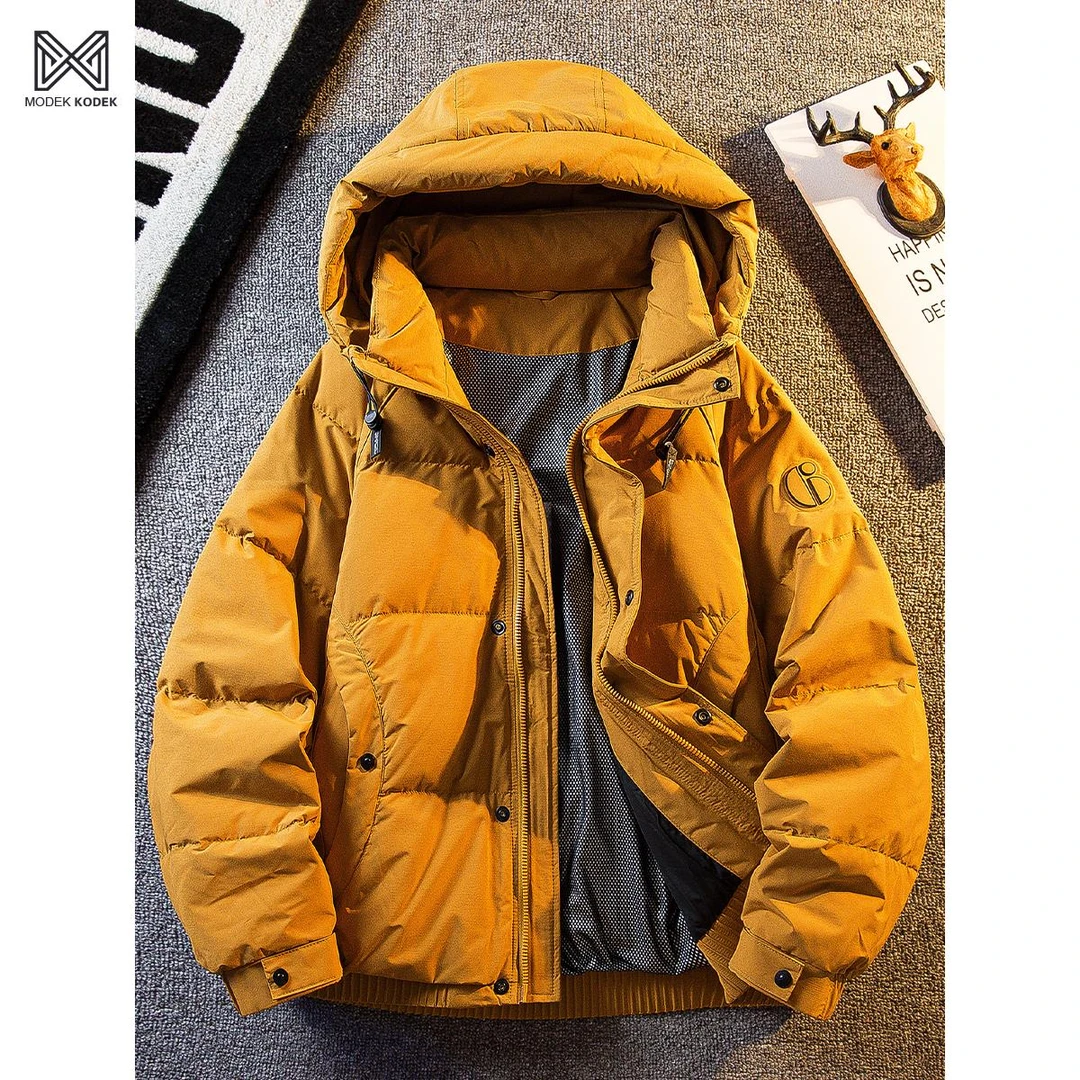MODEK KODEK男士重磅加厚短款羽绒服冬季潮牌保暖防寒面包服外套
