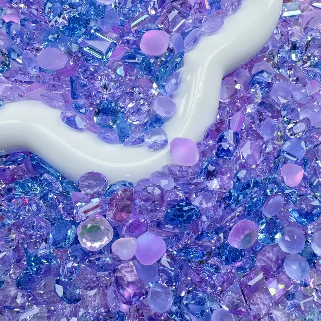 【夏之物语 】 高品水晶料美甲钻饰品奢华爆闪手工气质超闪网红流行