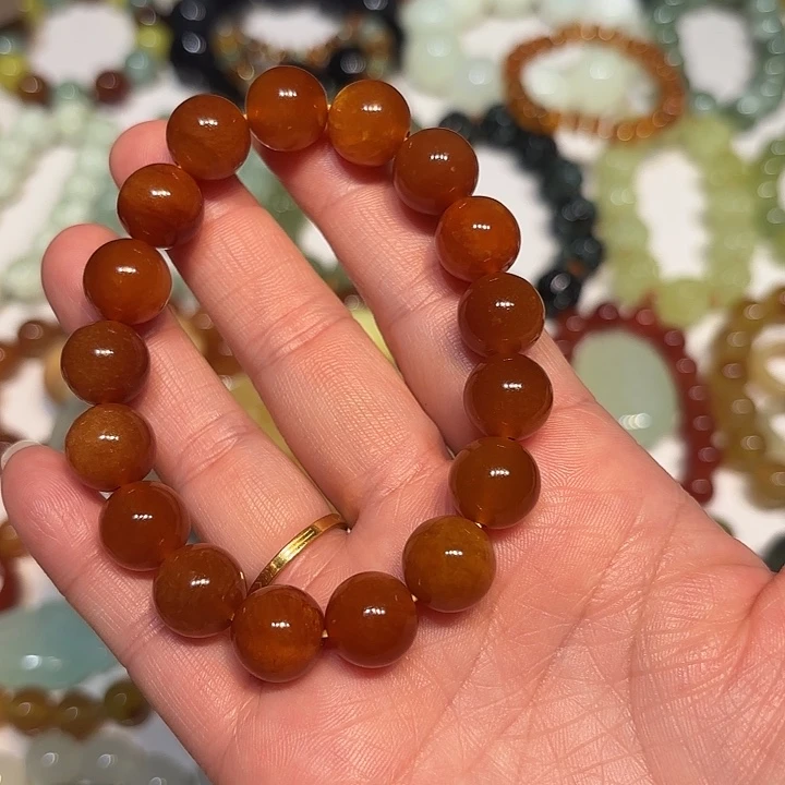 知***一蛇纹石玉未镶嵌手串