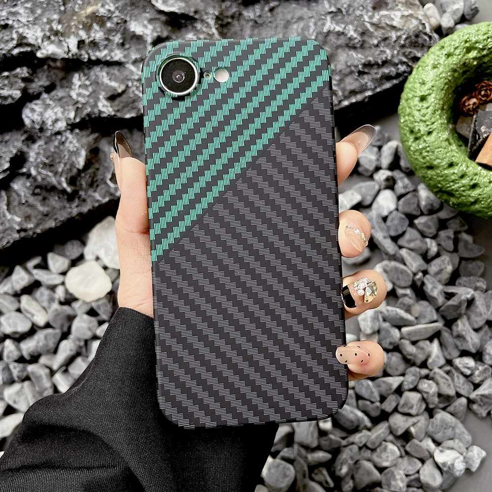 适用红米苹果16E手机壳碳纤维新凯夫拉防摔磨砂超薄iPhone16e硬壳