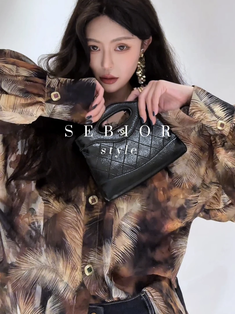 高温妮【流光闪烁】廓形复古秋冬松弛感中古vintage休闲上衣5e32192