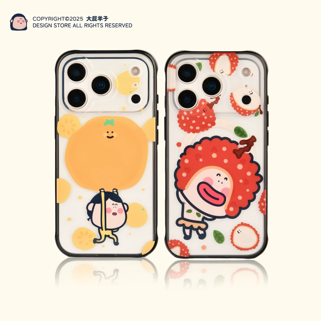 大屁羊子原创大橘大荔适用于iphone17promax16pro1514系列手机壳