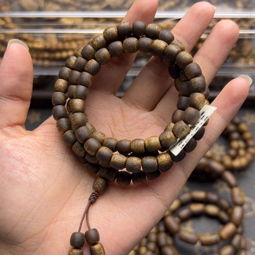 沉香碎屑沉香金沙叶鼓珠多圈0.6/17克➕