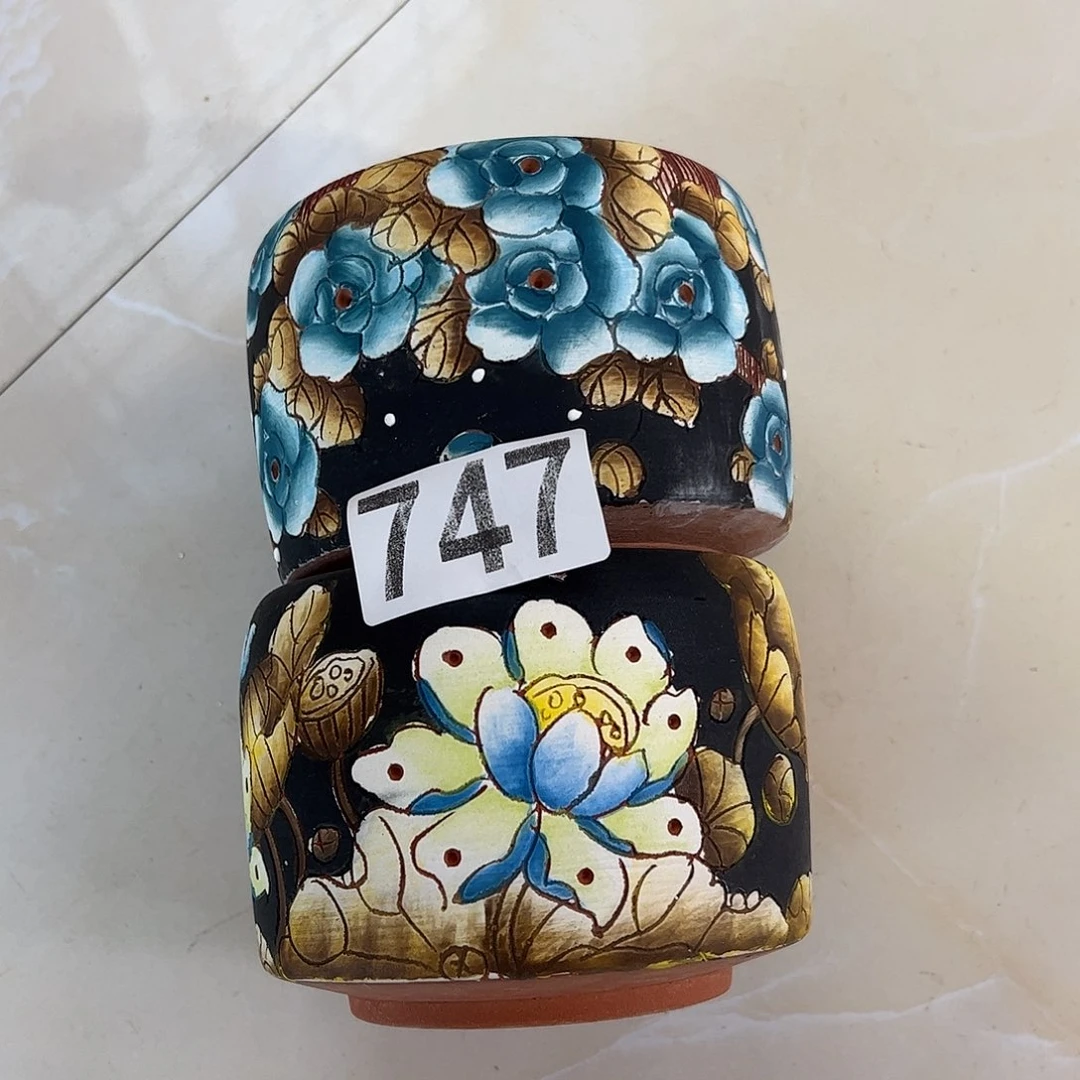 景德镇炫彩手绘口10.5高9.5