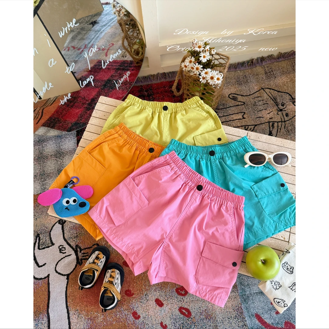 【山野色卡】二Hihoniya~2025夏季亲子休闲纯色速干防晒透气短裤