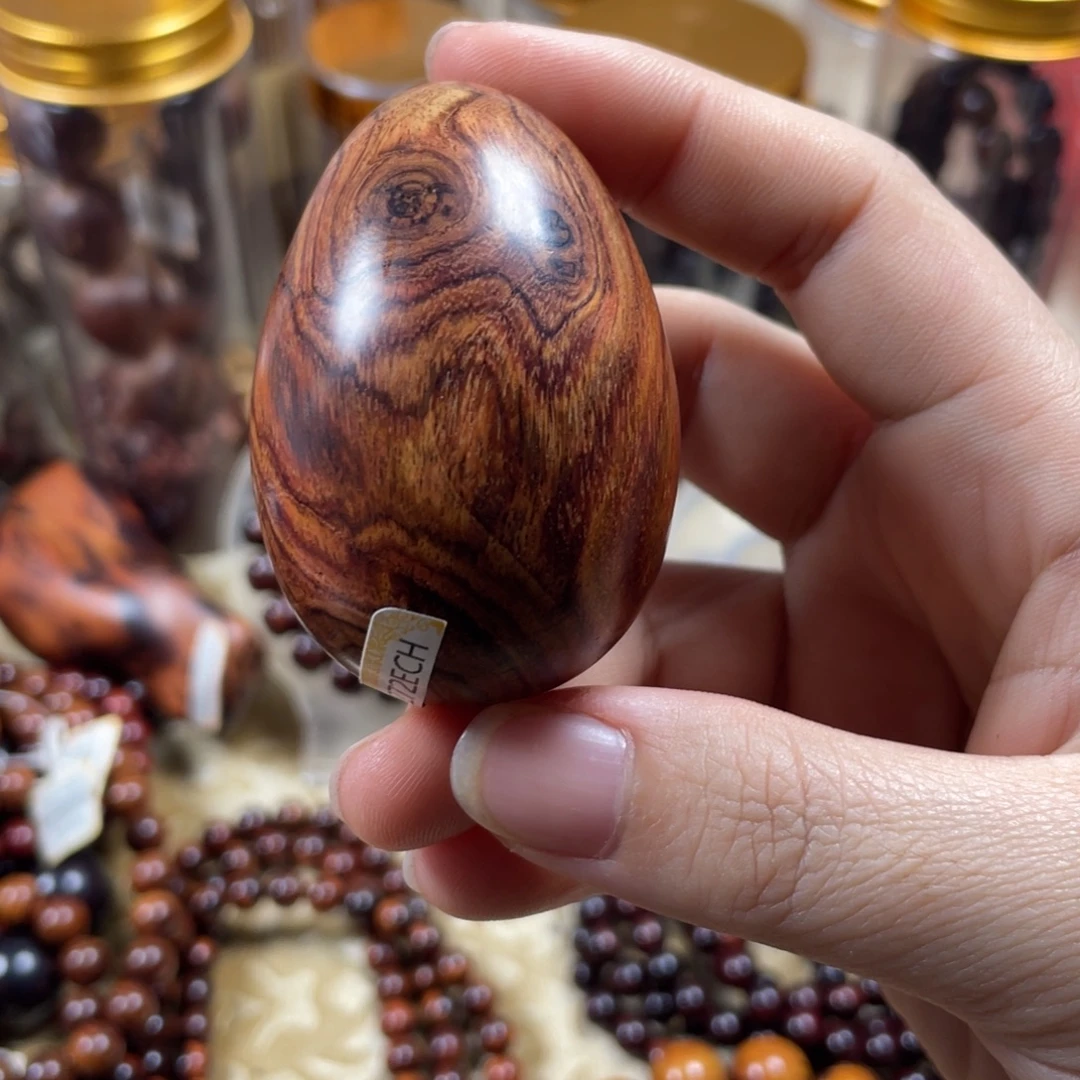 海南黄花梨龙蛋手把件