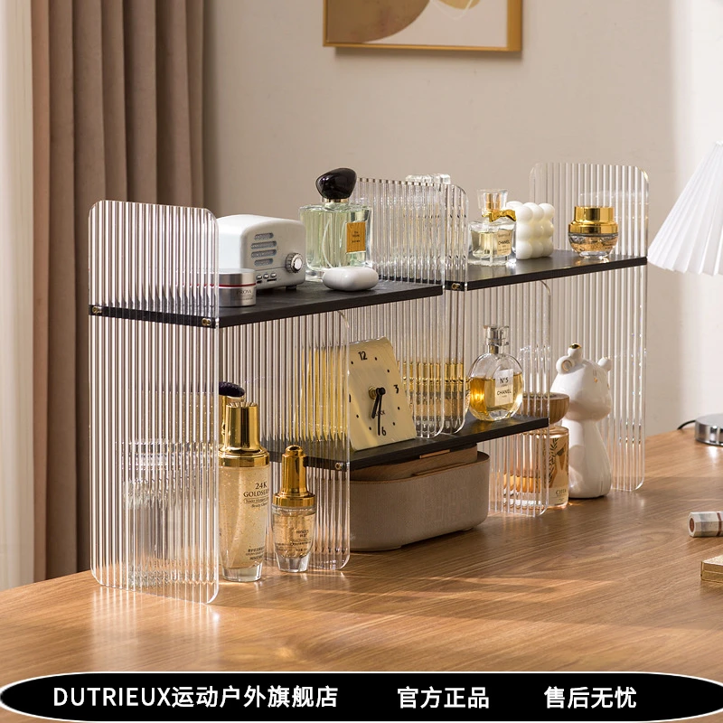 化妆品收纳盒大容量新款桌面收纳箱防尘口红护肤梳妆台网红置物架