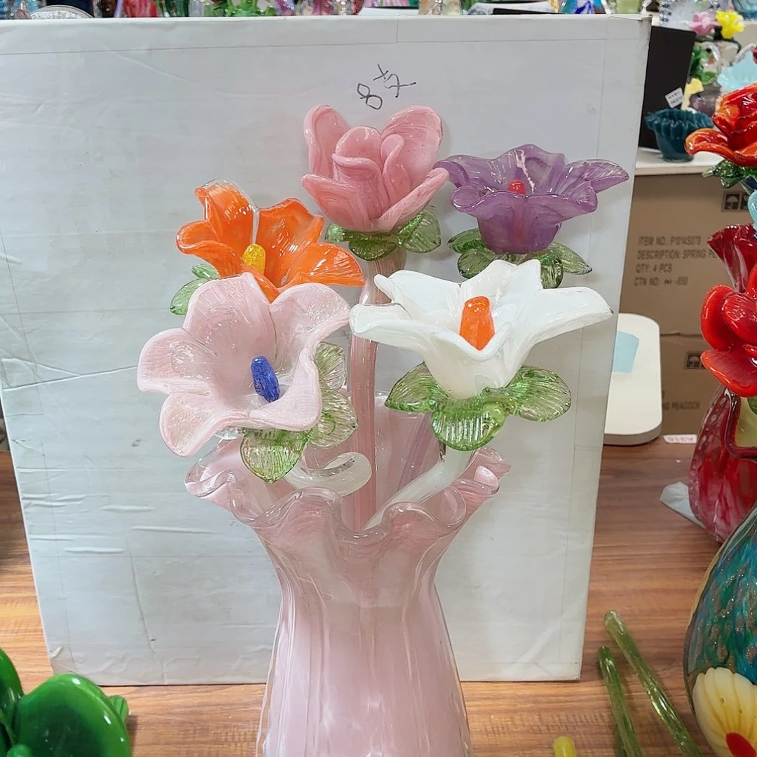 琉璃琉璃花纯手工加花瓶