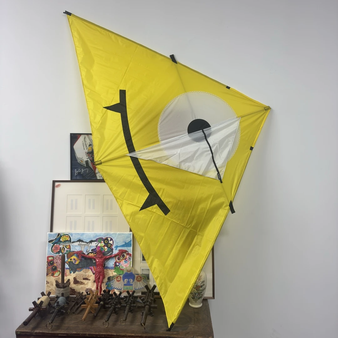 新款云雀独眼怪尼龙小轻体风筝三角微风初学小风玩轻薄伞布纯碳杆