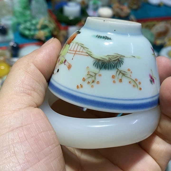 小*帽青花手绘小小主人杯子