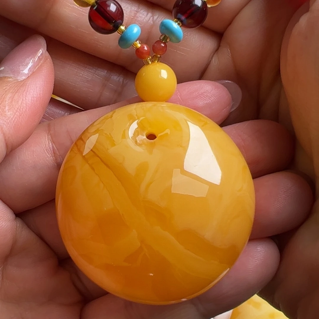 蜜蜡毛衣链未镶嵌无优化