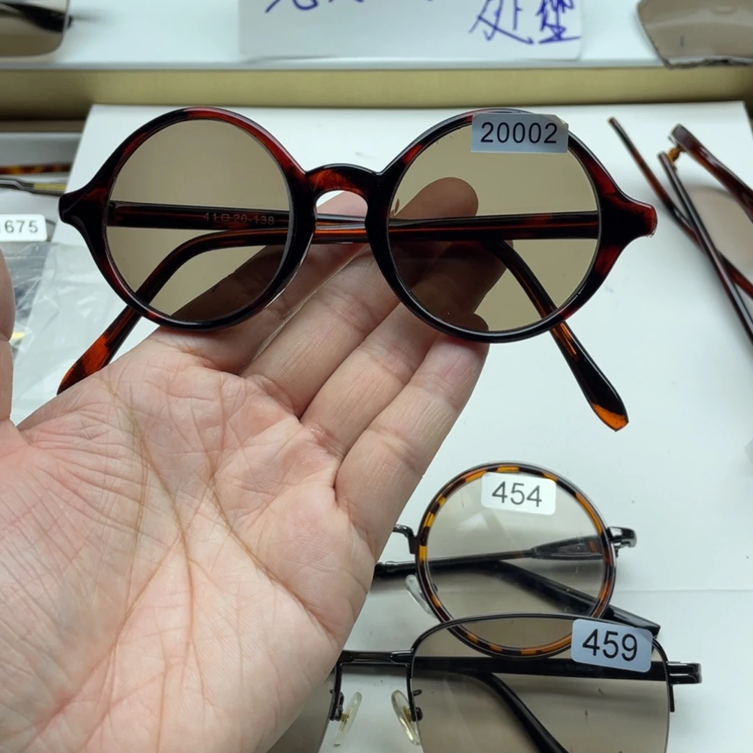 茶水晶复古圆 20002