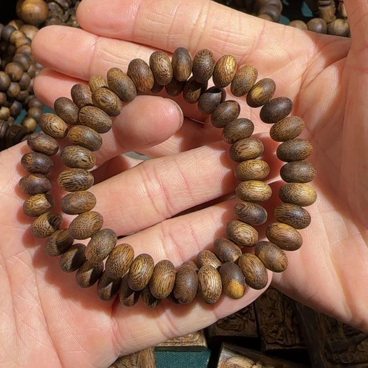 沉香手串老料算盘珠单圈1.0多样性发一