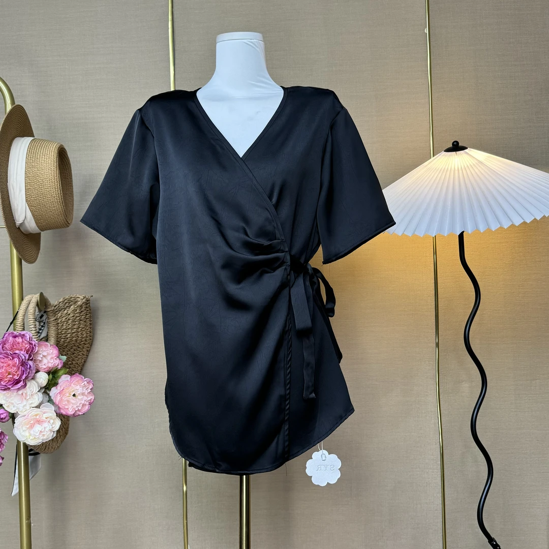 【474】设计感龟裂纹捏褶一片式外套气质轻奢显瘦