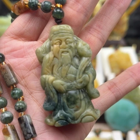 岫玉未镶嵌挂件挂件