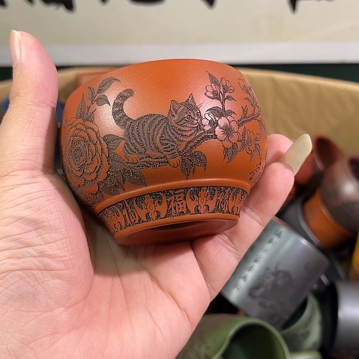 茶杯紫砂全手工紫砂主人杯
