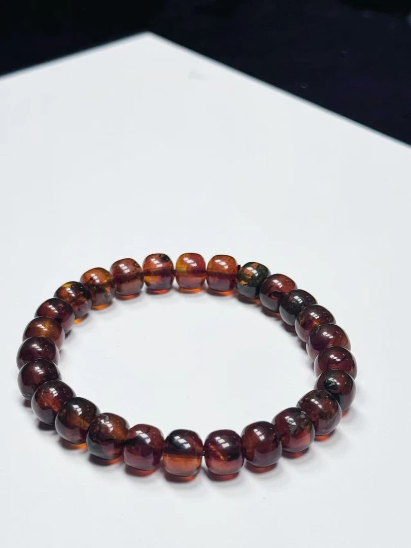 【易维五周年店庆】琥珀药珀紫灵草老型手串8+多样性发其一06015002