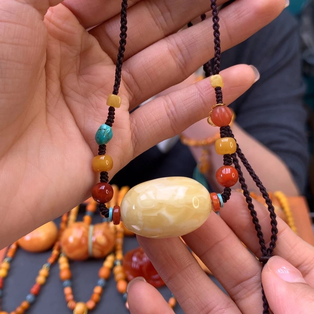 蜜蜡未镶嵌颈饰天然