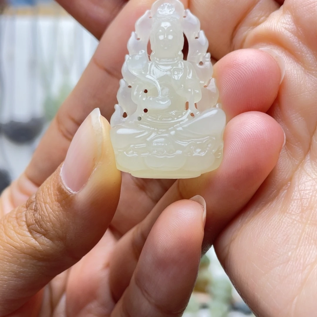 半***～和田玉未镶嵌吊坠(不含链)