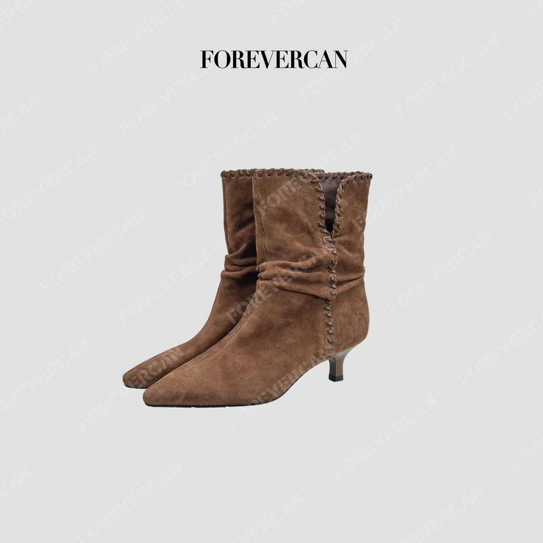 FOREVERCAN【新品彩蛋】羊猄皮短靴靴子  XZ27460