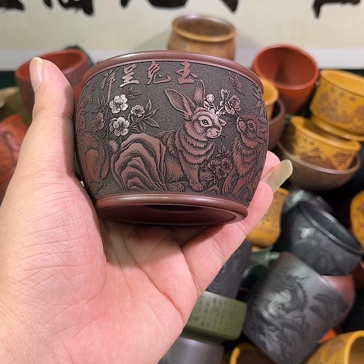 茶杯紫砂全手工紫砂主人杯