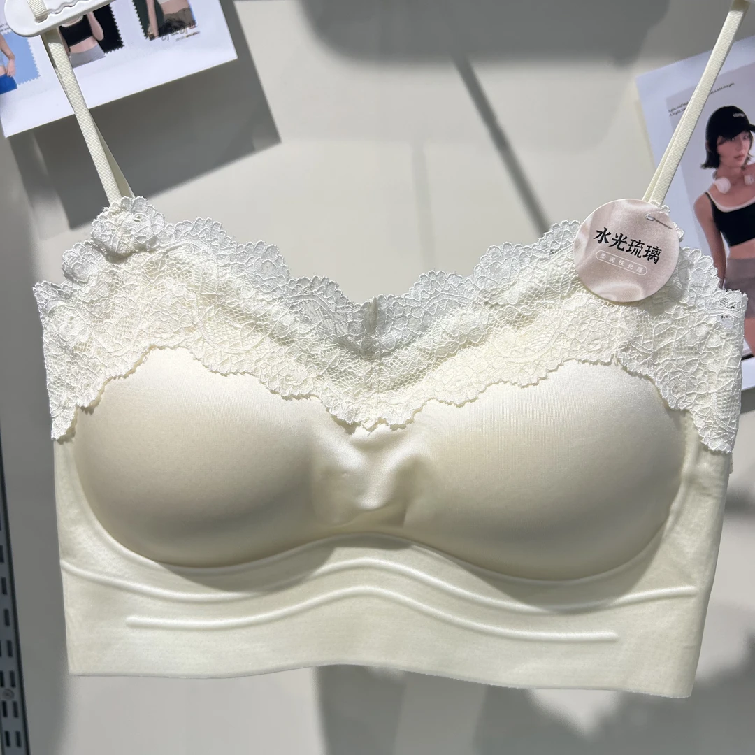 【美背】6553夏季新款平口水光琉璃蕾丝美背亲肤透气时尚百搭