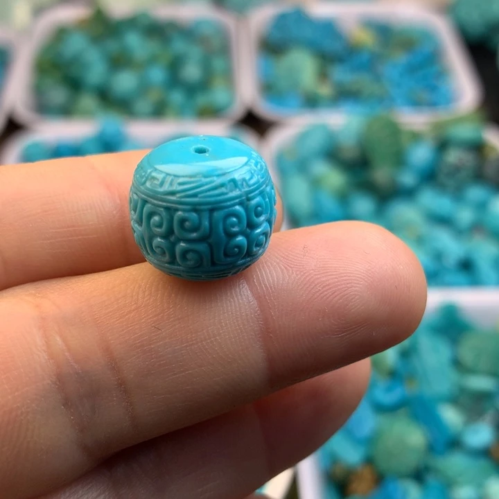 绿松石未镶嵌吊坠(不含链)15×13