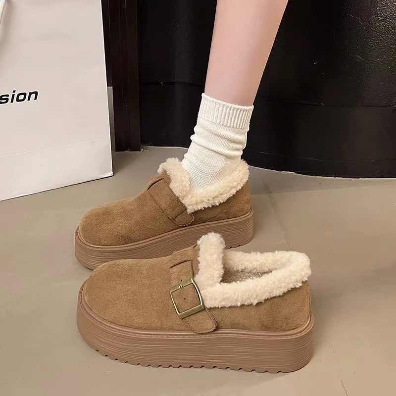 博肯棉鞋舒适百搭厚底休闲