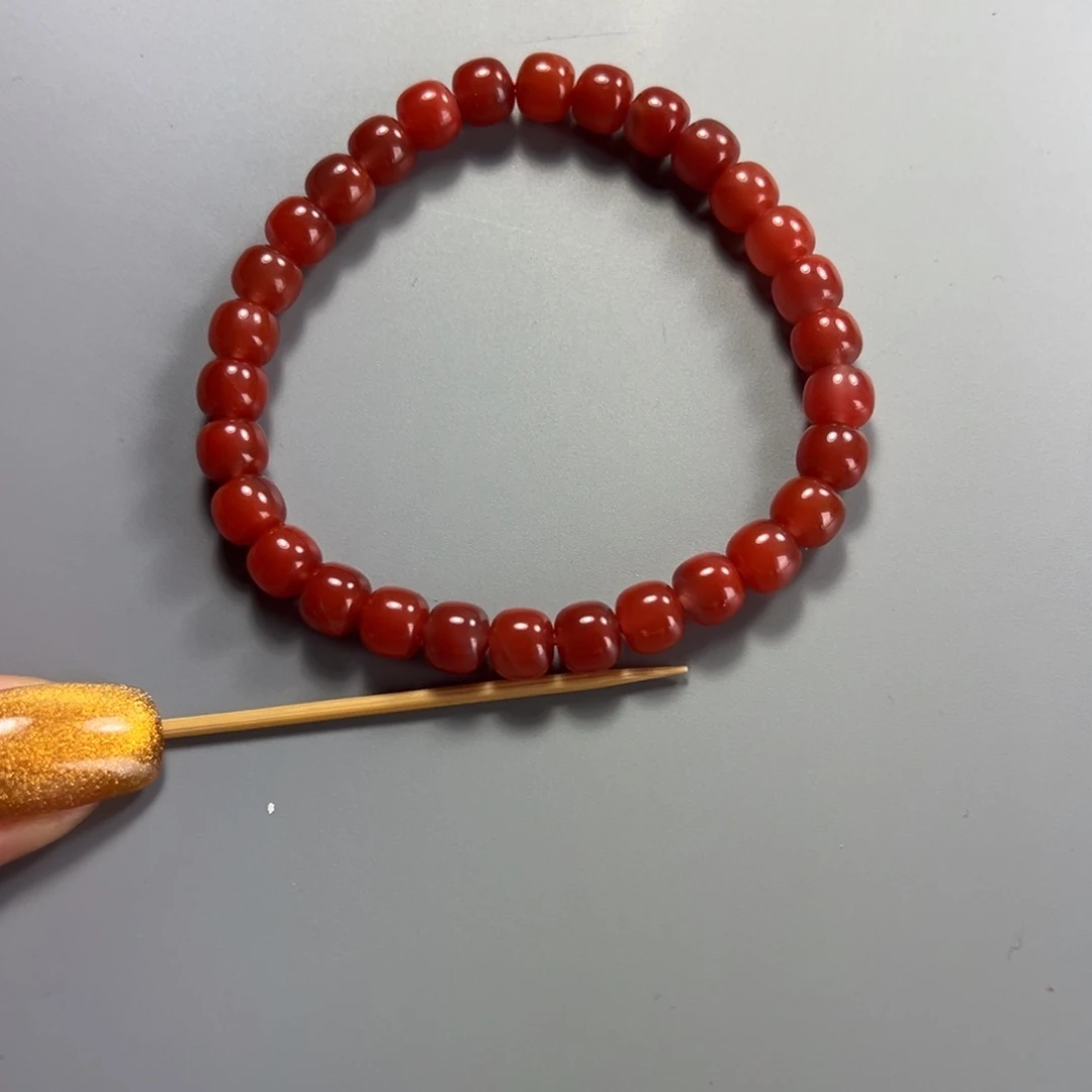 南红玛瑙手串6x7未镶嵌