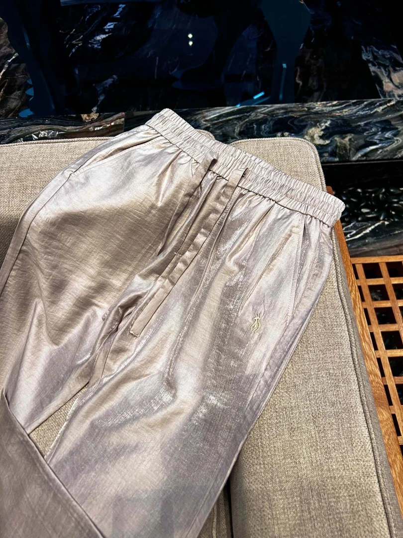 【天*丝醋酸】夏季霜感垂顺丝滑面膜裤男士薄款宽松直筒休闲裤5528