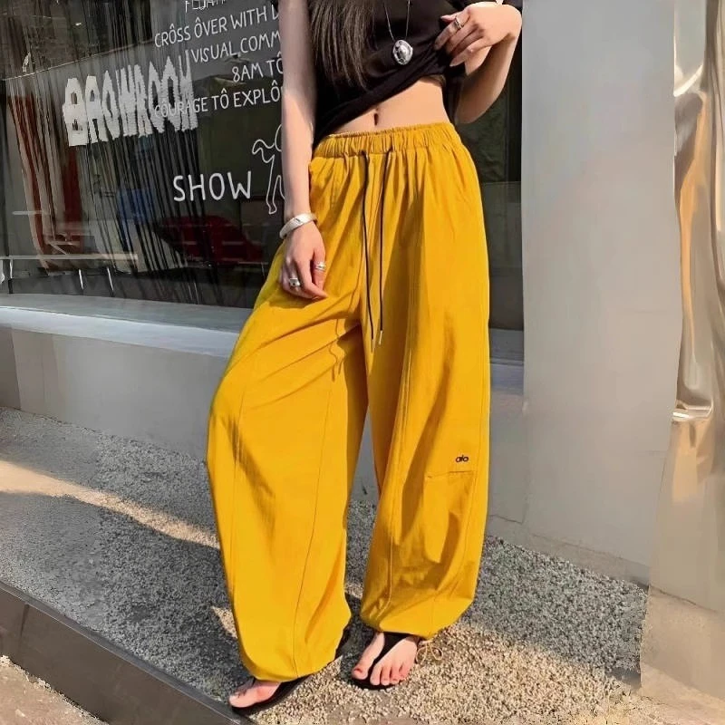 【运补8-10米】新款夏季速干刺绣款阔腿裤弯刀休闲裤007