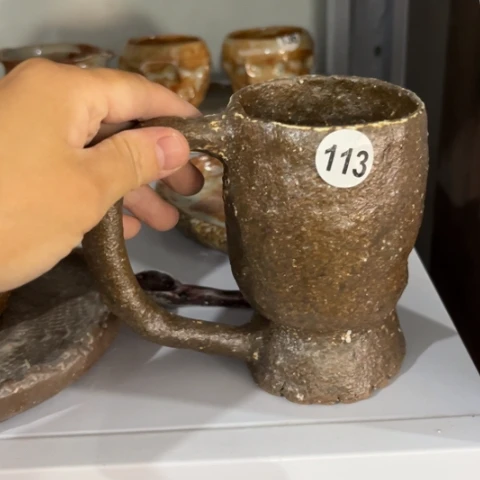 碗手工荷花咖啡杯