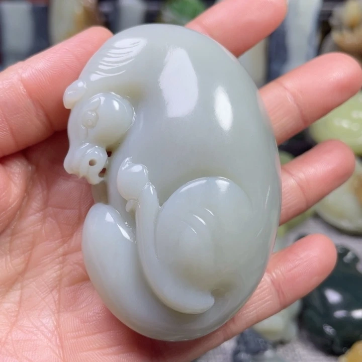 和田玉未镶嵌挂件