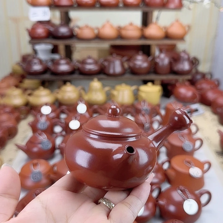 理***森茶壶紫砂芙蓉侧吧壶