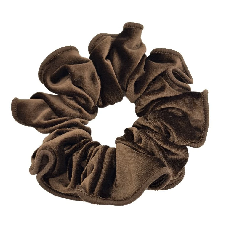 复古简约丝绒锁边小肠发圈女2025新款扎头发绳马尾头绳高弹力皮筋